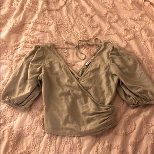 Abercrombie & Fitch Ruffle Crop Top